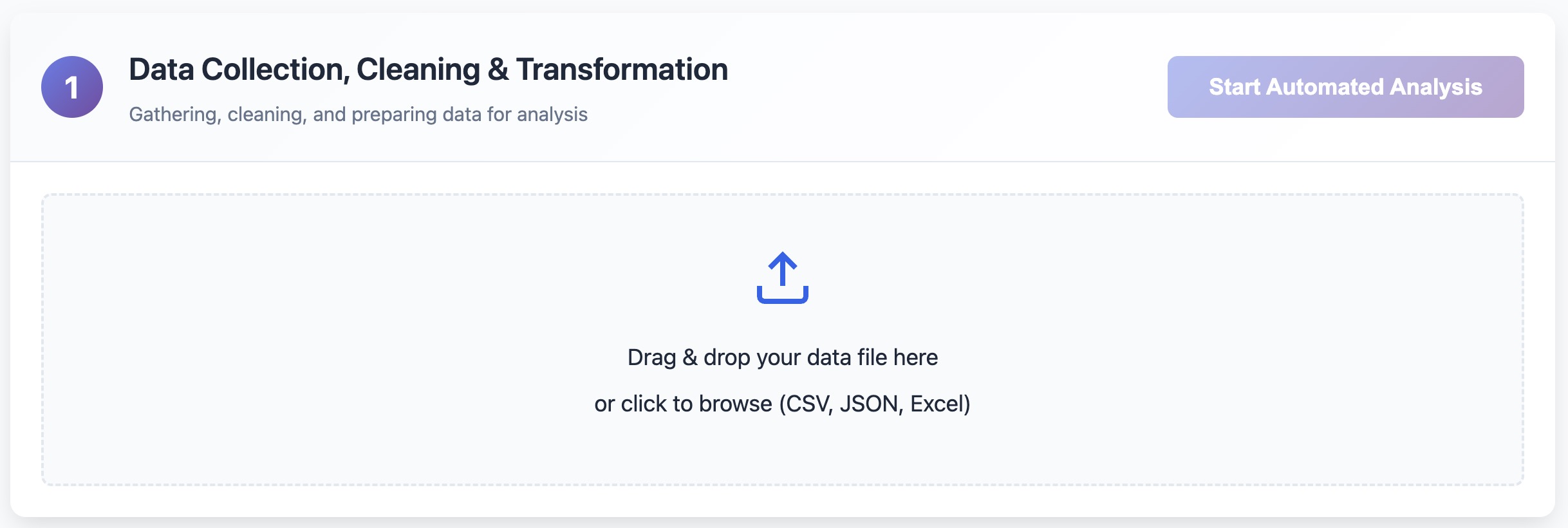 Prior Step 1: Data upload